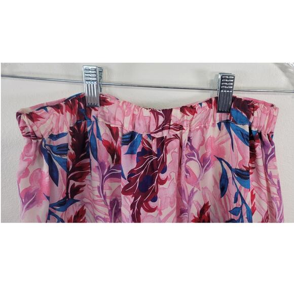 DYVNA Pants Womens X-Small Wide Legged Floral Cottagecore Whimsical Silk Blend - Picture 4 of 10